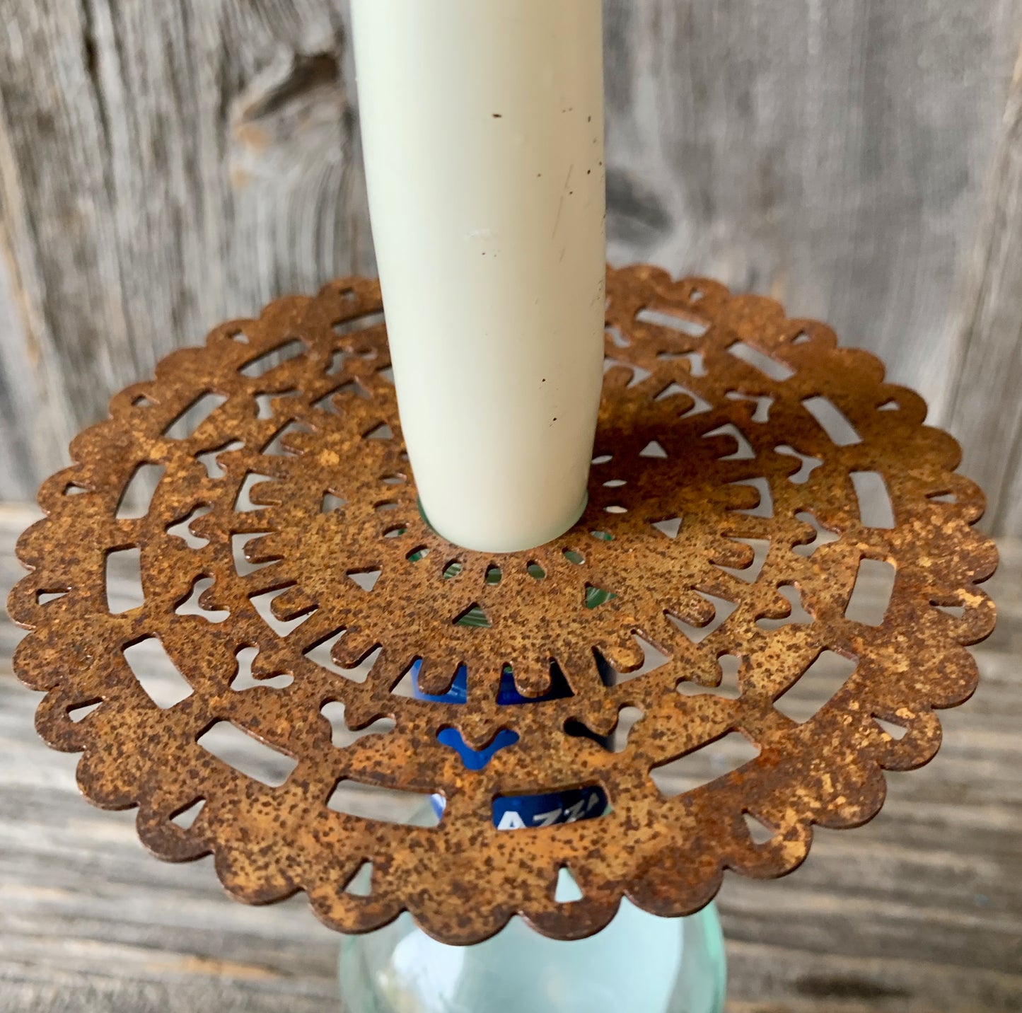 Rusty Candle drip catcher