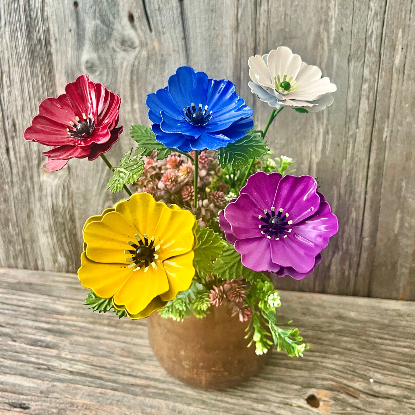 Set of 5 Colourful Anemone Garden Flowers