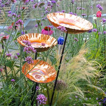 Copper Chalice Garden Stakes
