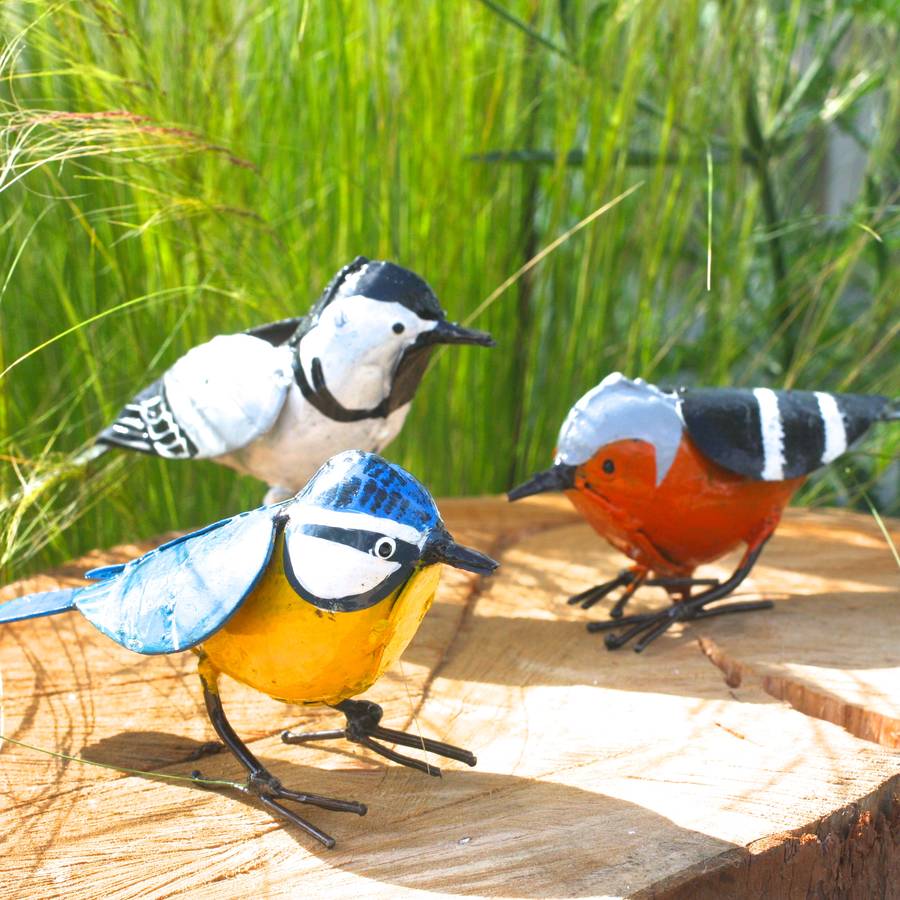 Handpainted Bluetit Sculpture