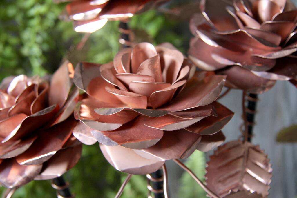 Set/5 Copper Roses