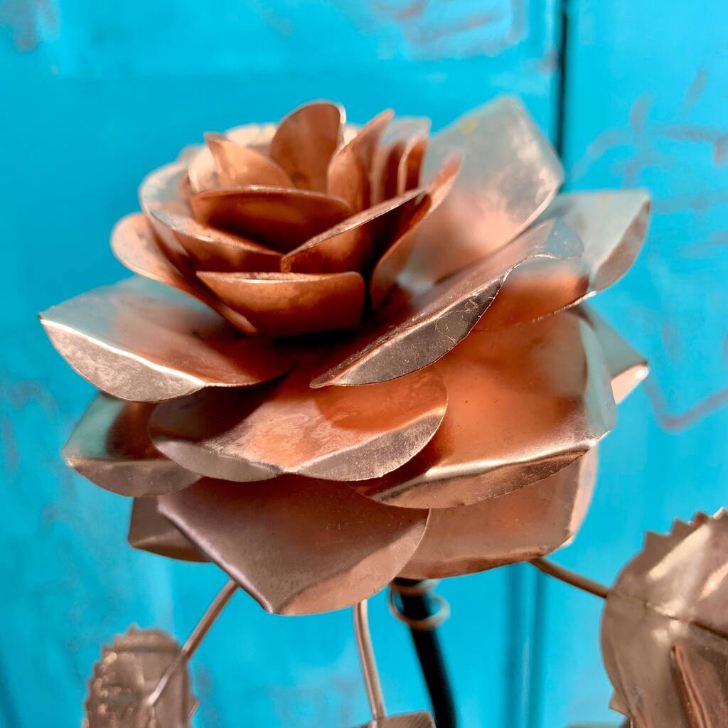 Set/3 Copper Roses