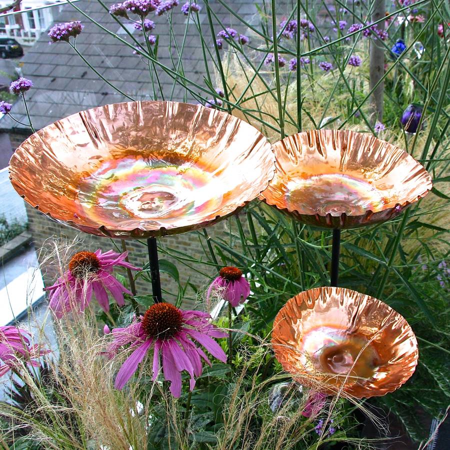 Copper Chalice Garden Stakes
