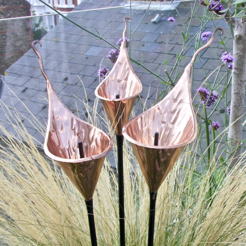 copper lily flower Fluted Copper Lily Sculpture – London Garden Trading