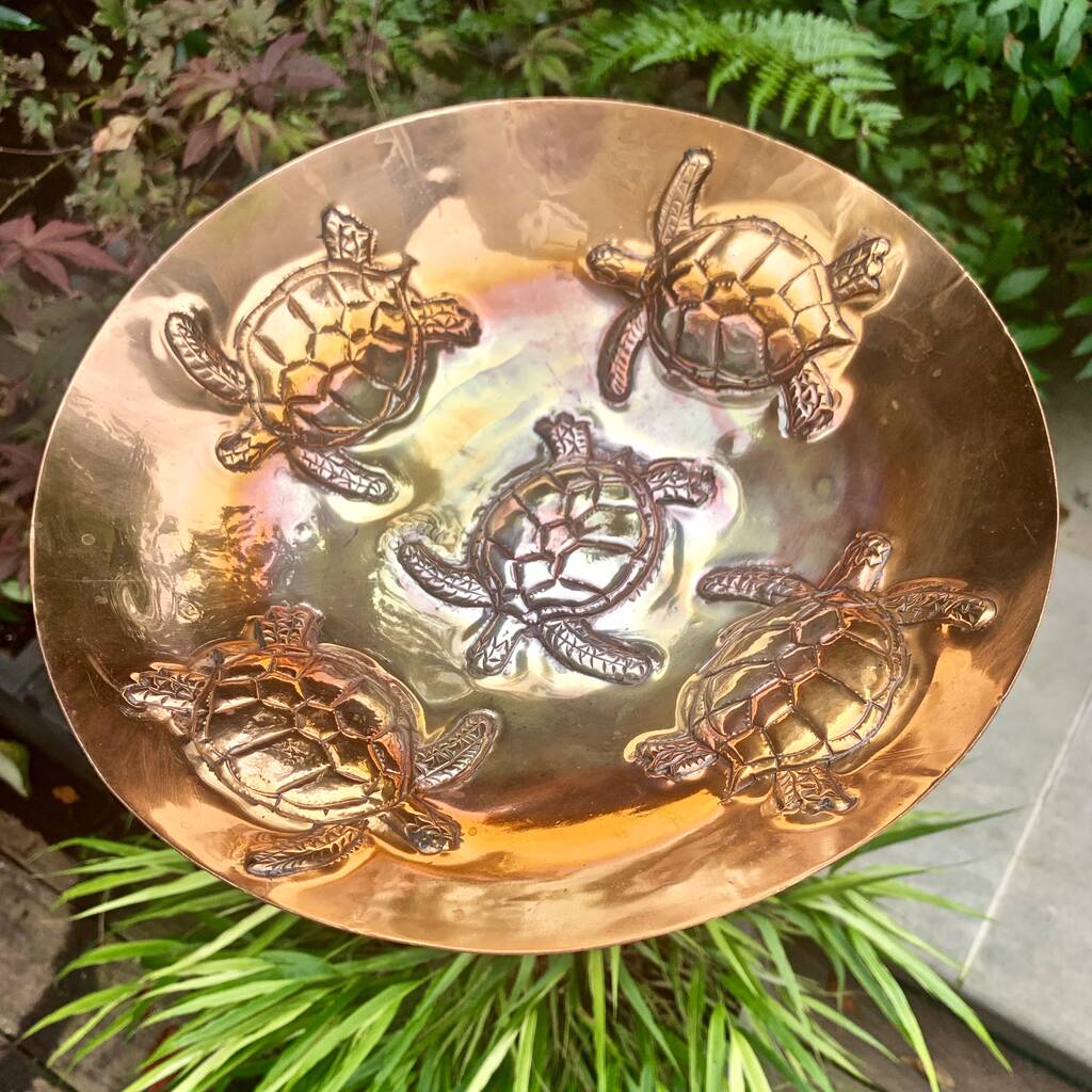 Copper Turtle garden sculpture
