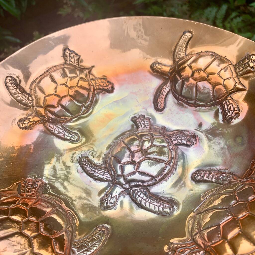 Copper Turtle garden sculpture