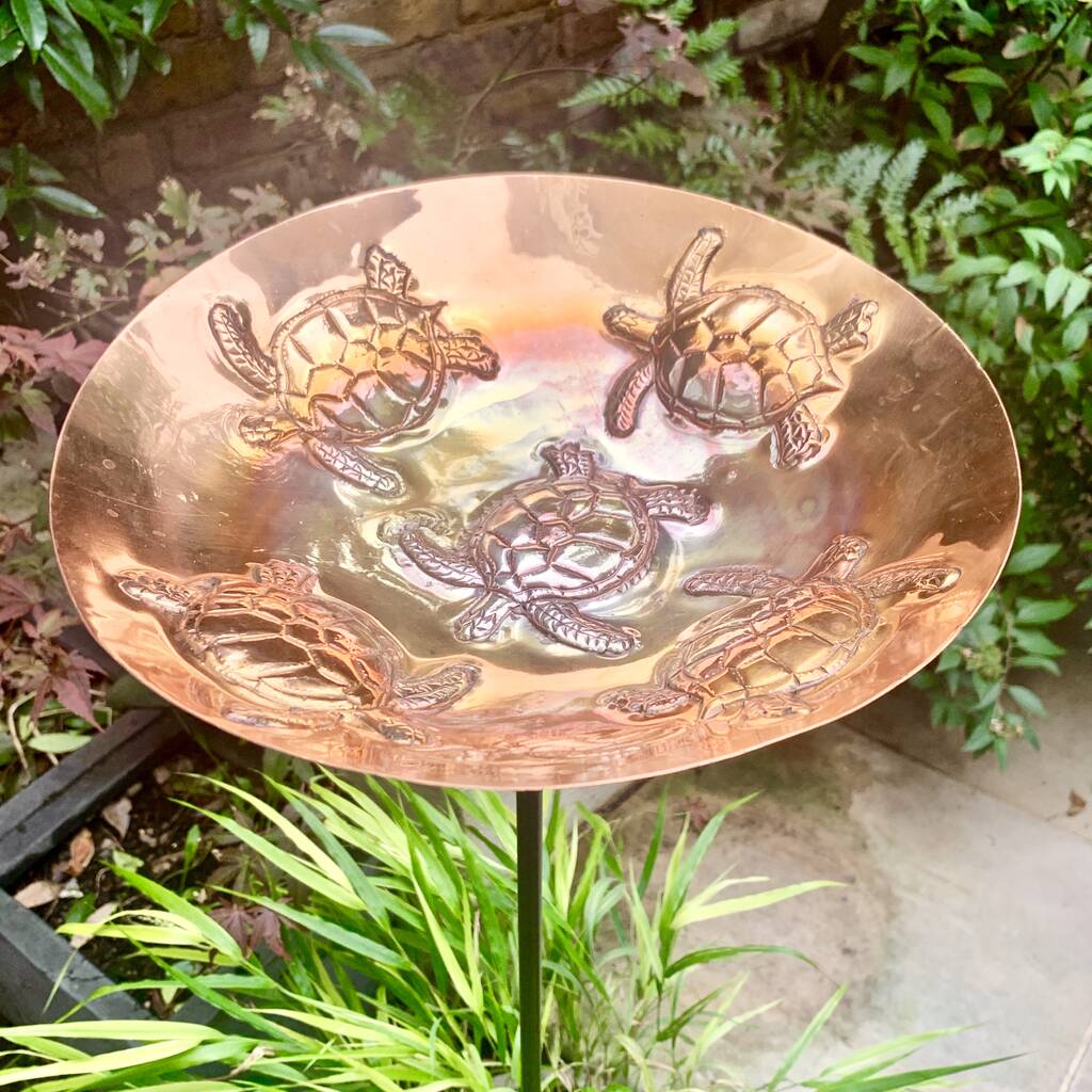Copper Turtle garden sculpture
