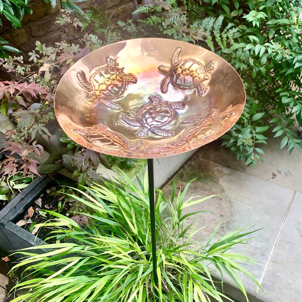 Copper Turtle garden sculpture