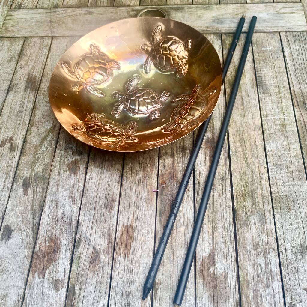 Copper Turtle garden sculpture