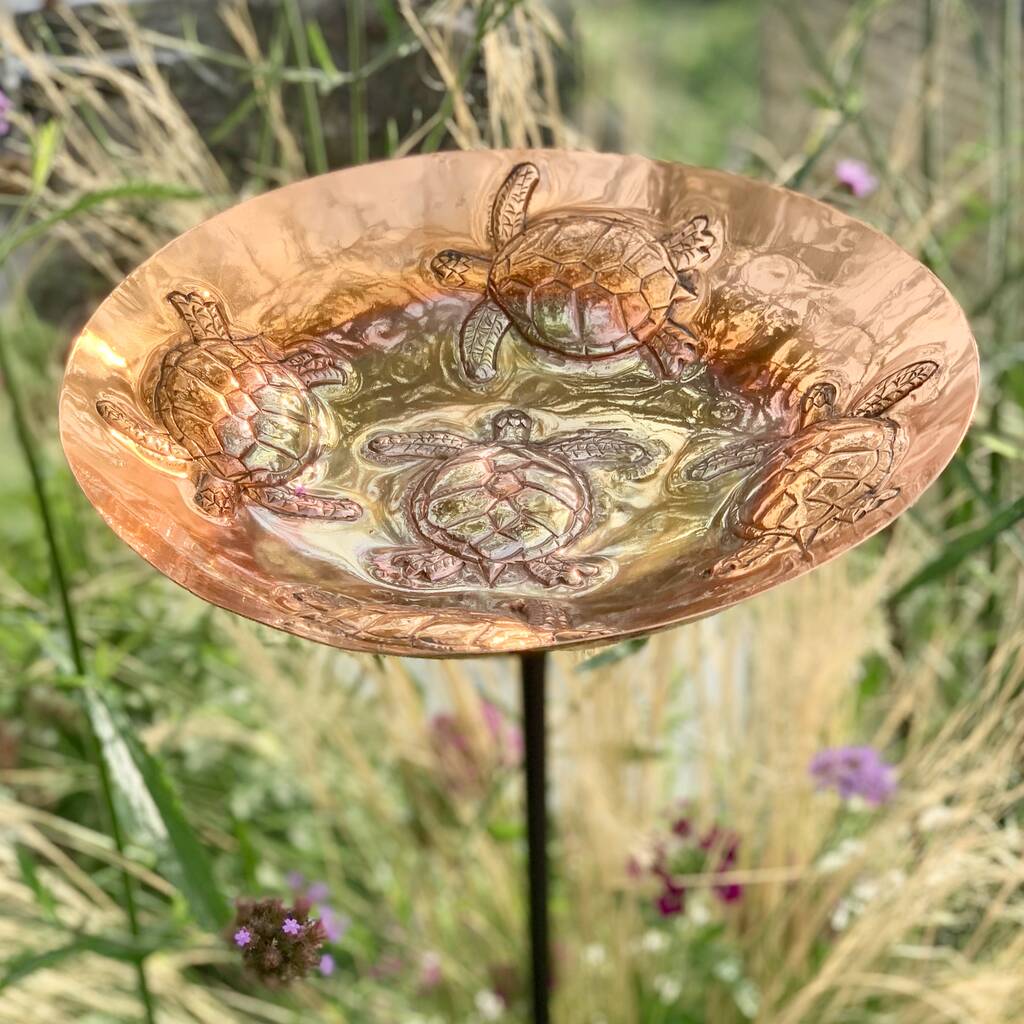 Copper Turtle garden sculpture