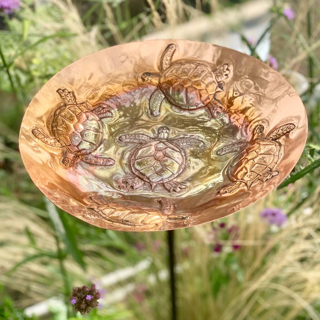 Copper Turtle garden sculpture