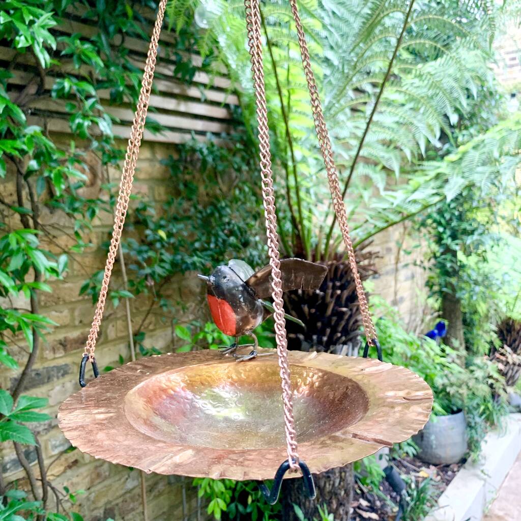 Copper Hanging Birdbath