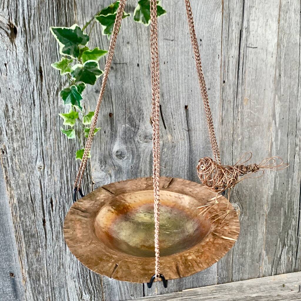 Copper Hanging Birdbath