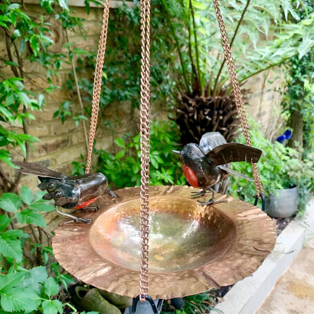 Copper Hanging Birdbath