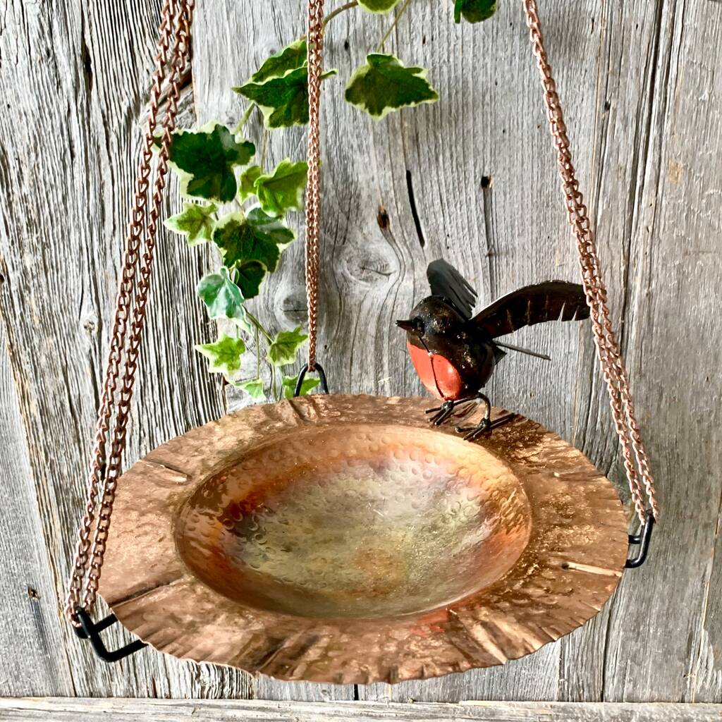 Copper Hanging Birdbath