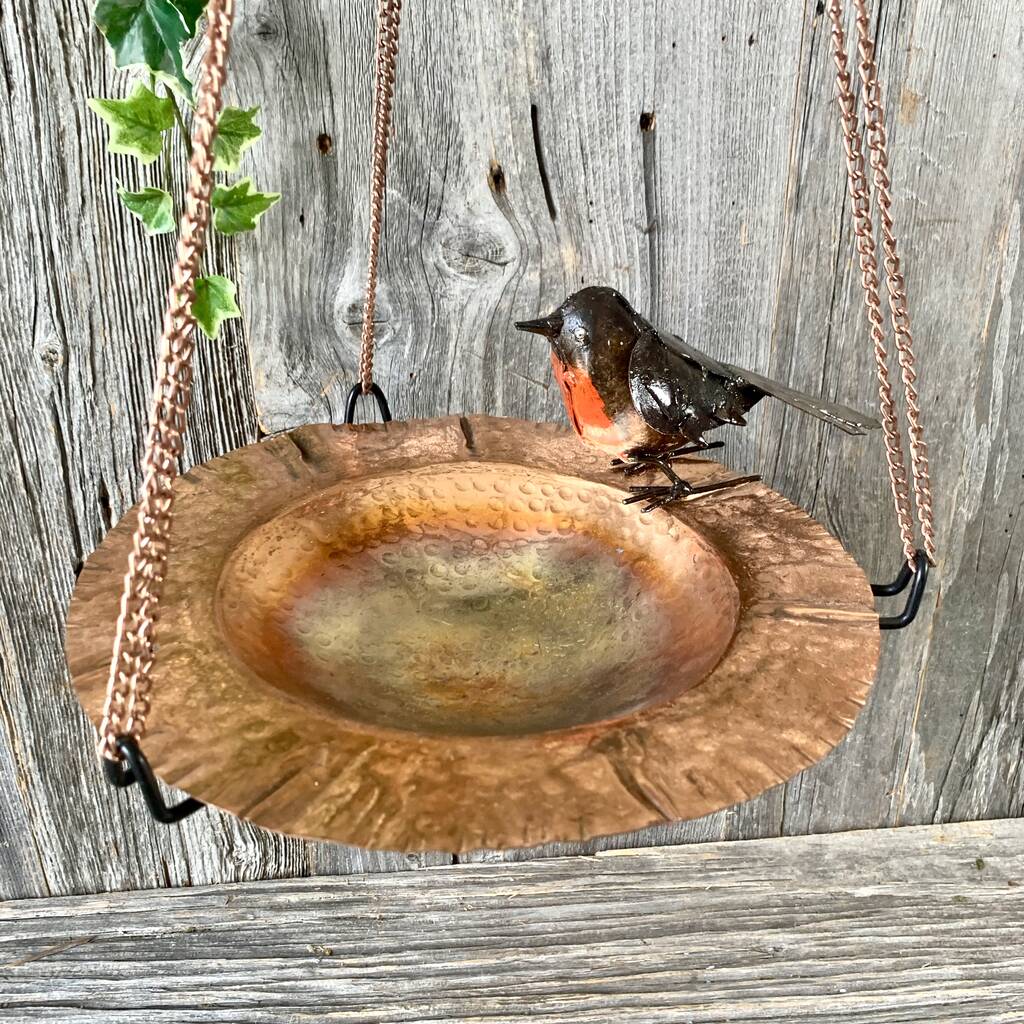 Copper Hanging Birdbath