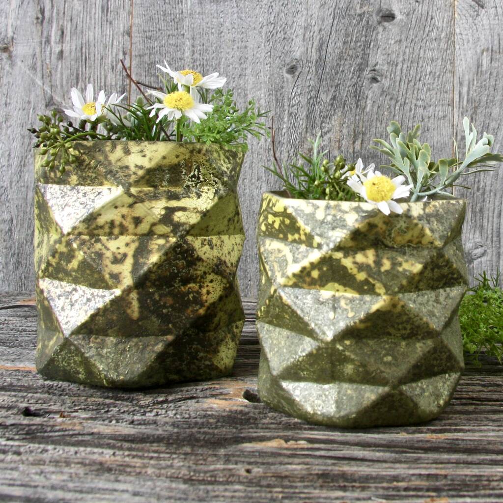 Pair of Green Glass Vases