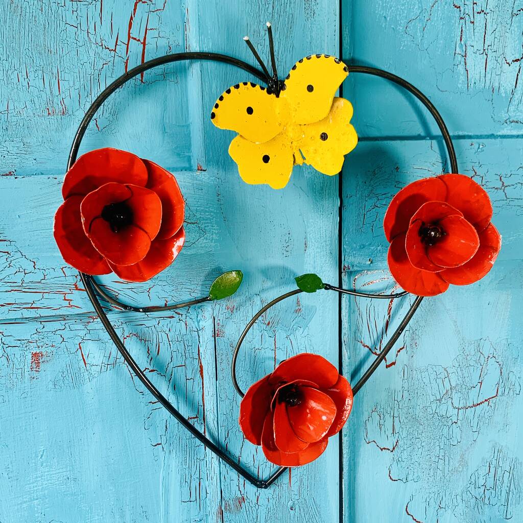 Poppy And Butterfly Wall Art