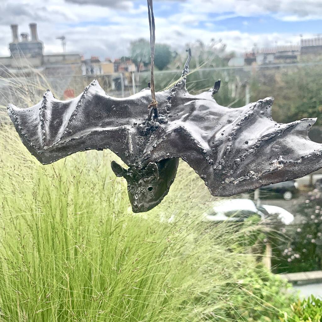 Metal Bat Garden Art