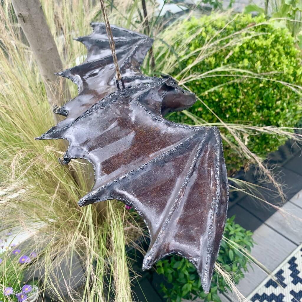 Metal Bat Garden Art