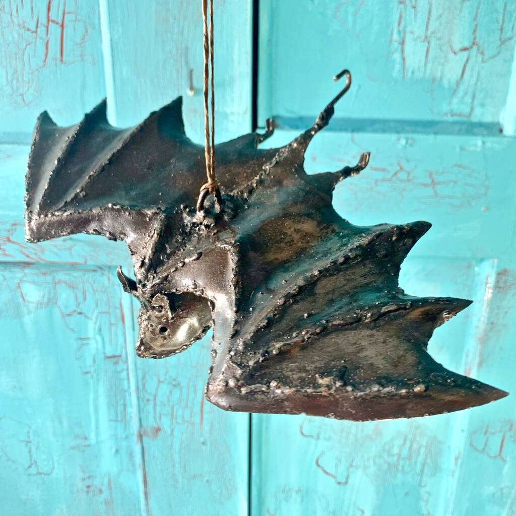Metal Bat Garden Art