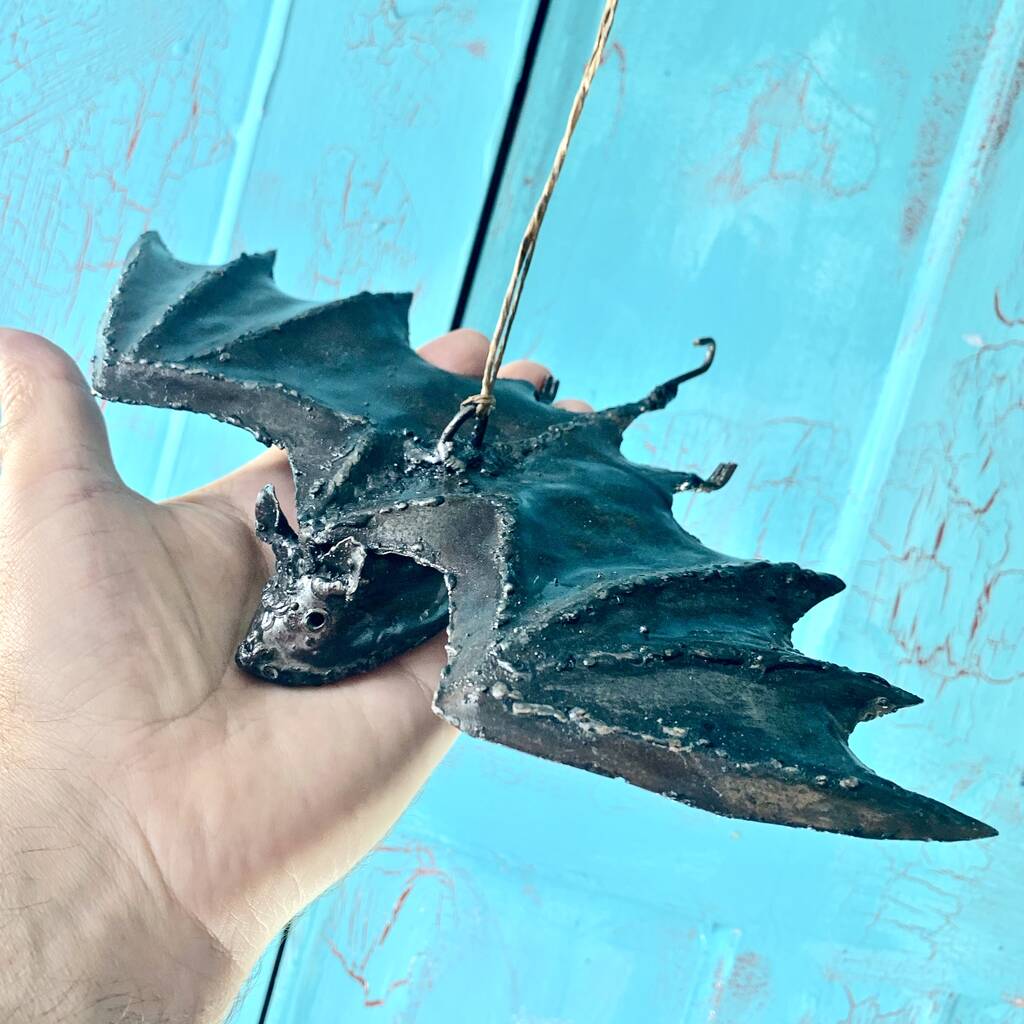 Metal Bat Garden Art