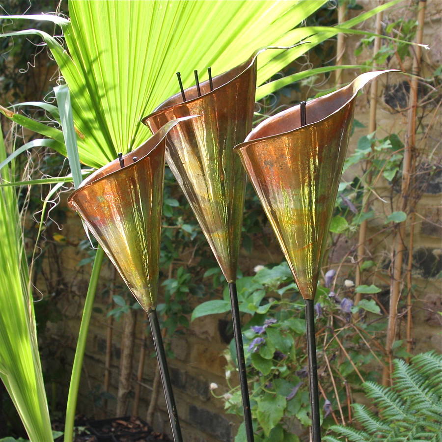 Copper Cala Lily Sculpture