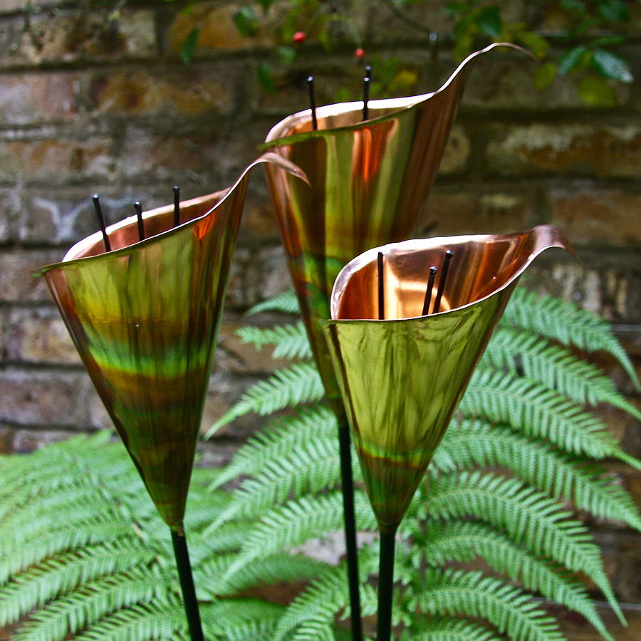 Copper Cala Lily Sculpture