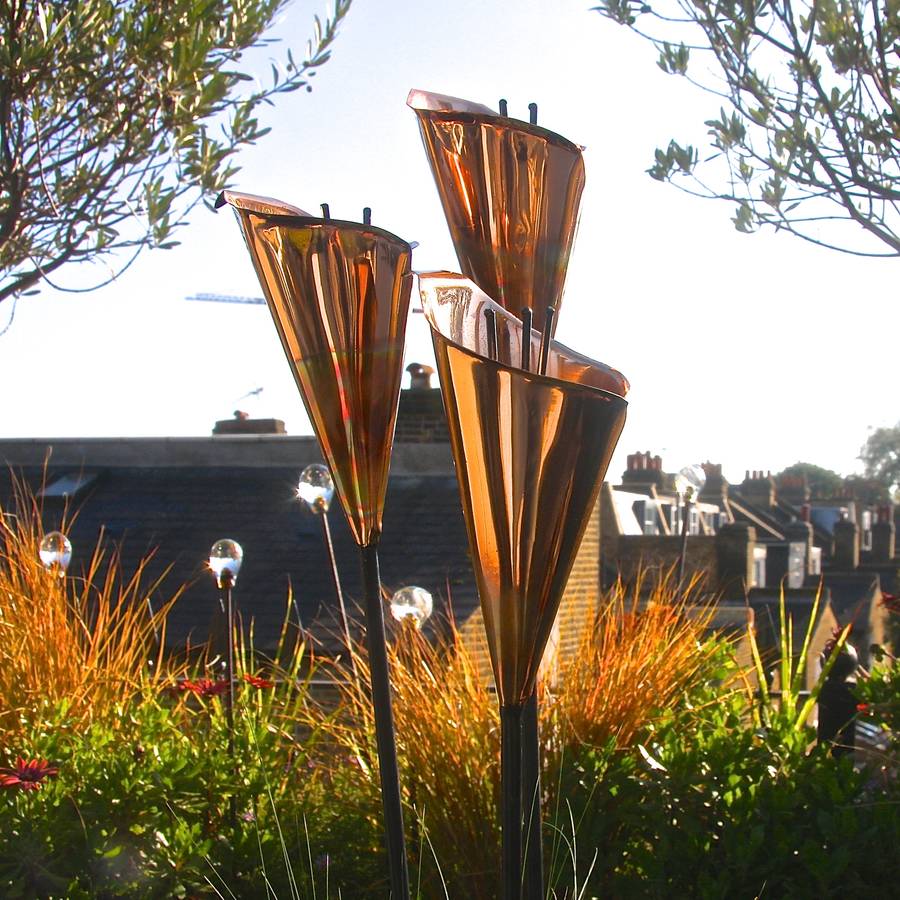 Copper Cala Lily Sculpture