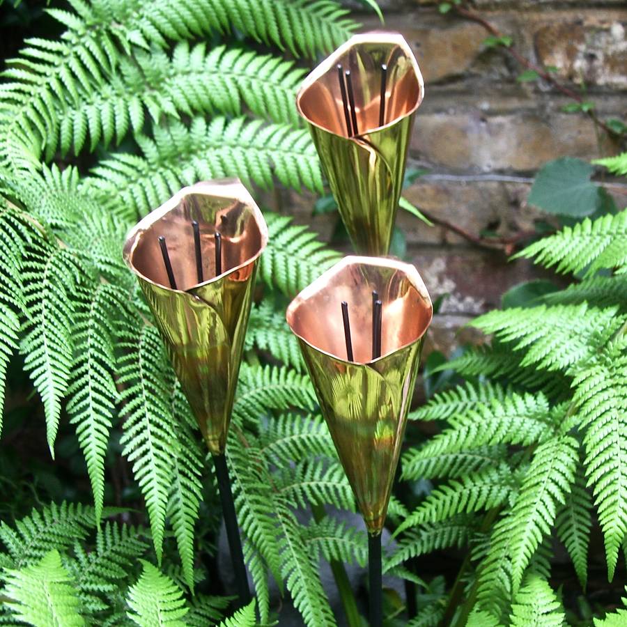 Copper Cala Lily Sculpture