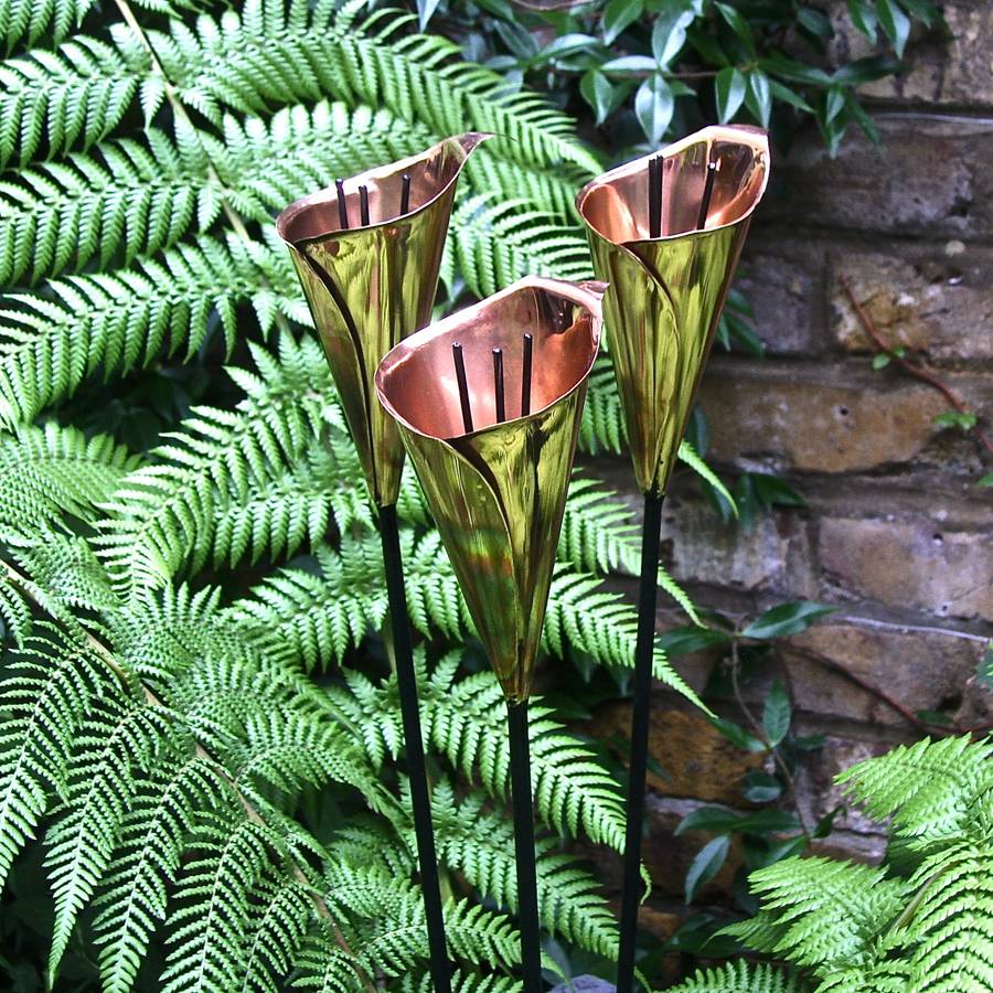 Copper Cala Lily Sculpture