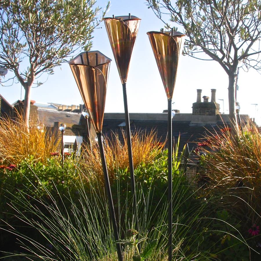 Copper Cala Lily Sculpture