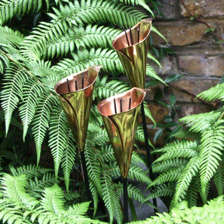 Copper Cala Lily Sculpture