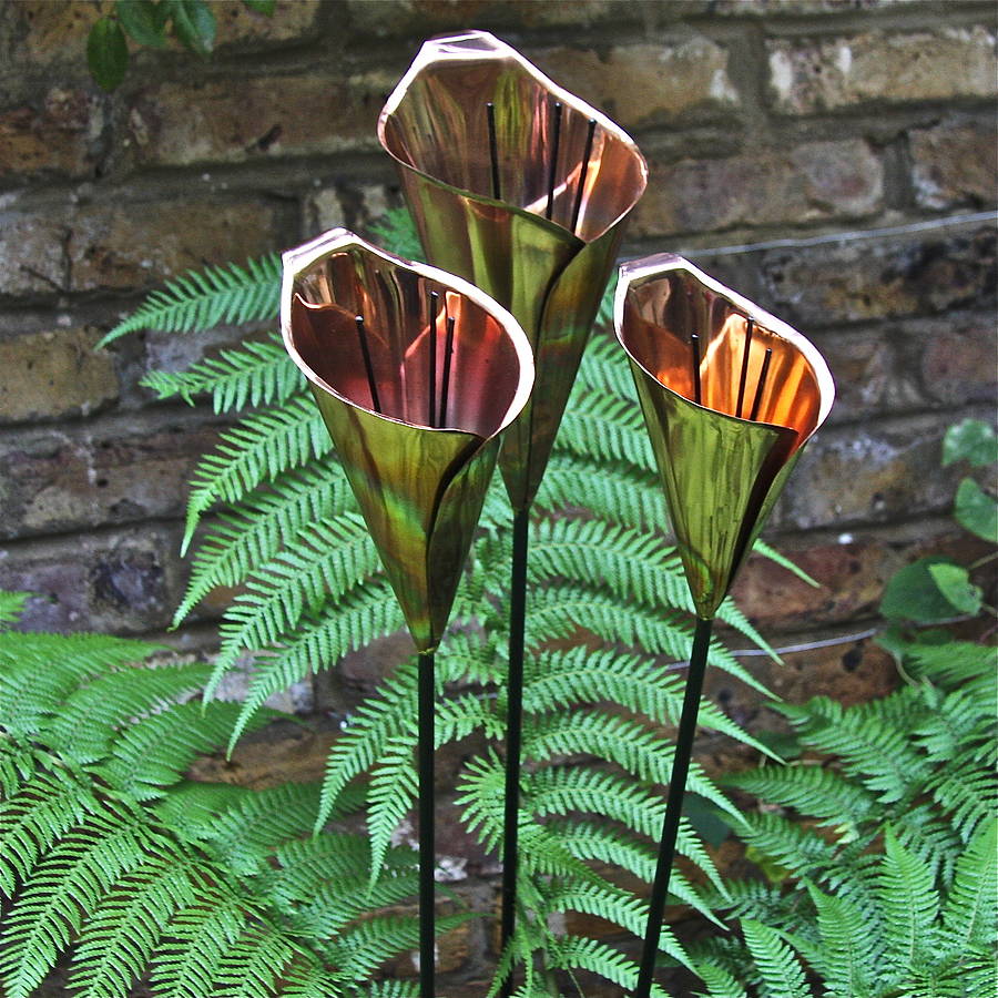 Copper Cala Lily Sculpture
