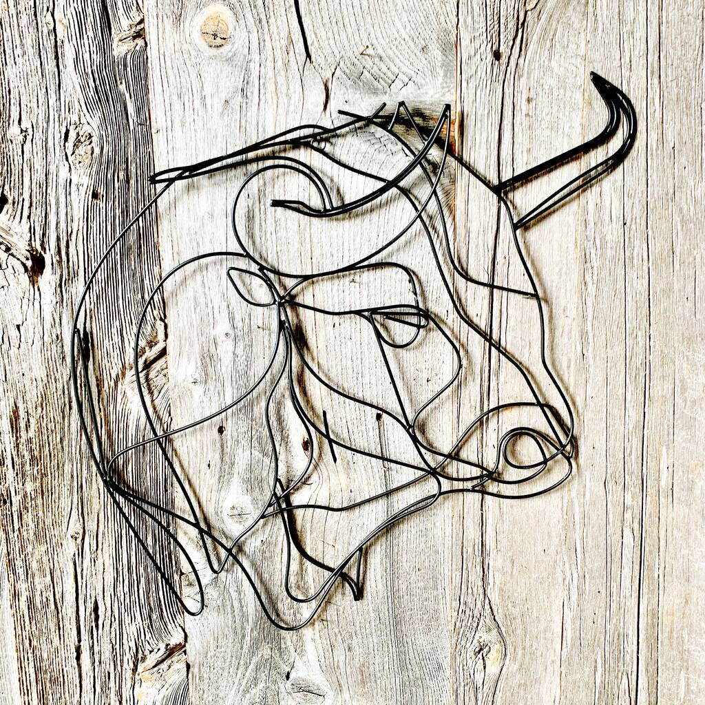 Bull Wire Wall Art