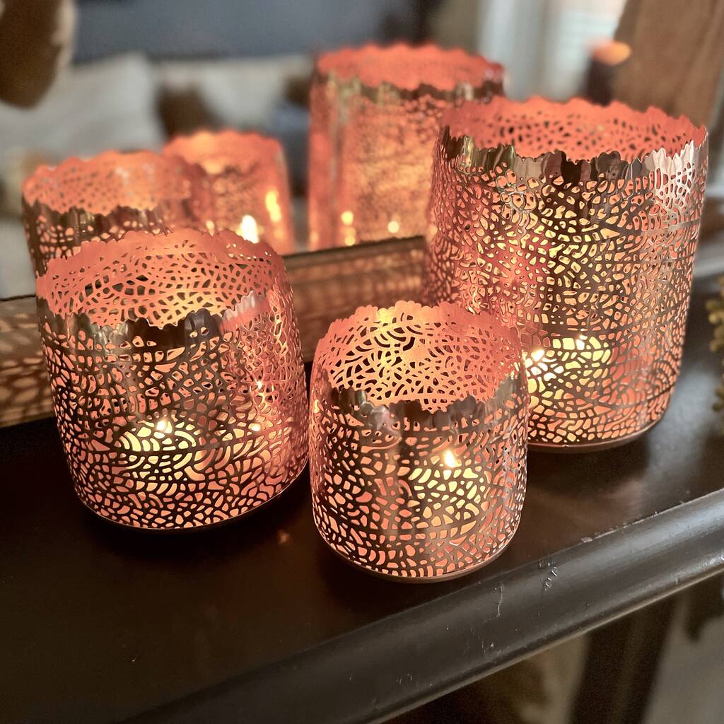 Set Of Three Taza Candle Votives