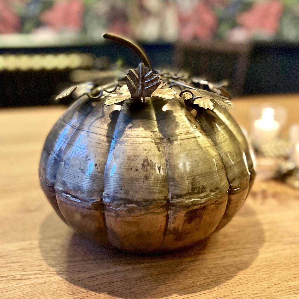 Zinc Pumpkin Decoration