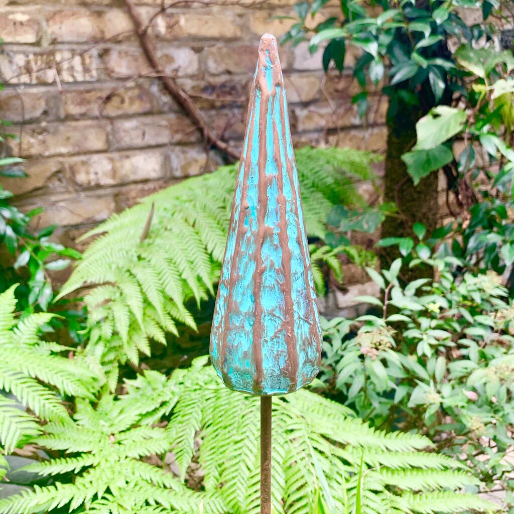 Three Verdigris Seedhead Garden Stakes PRE ORDER