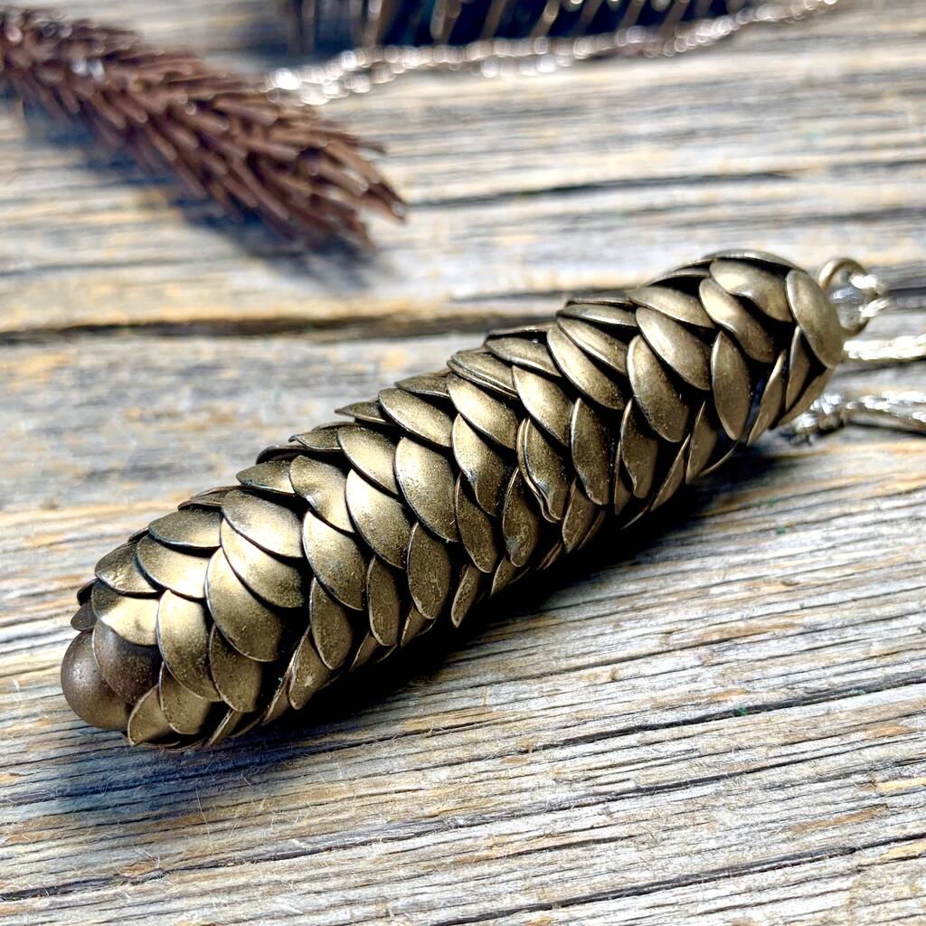 Three Vintage Pine Cone Decorations