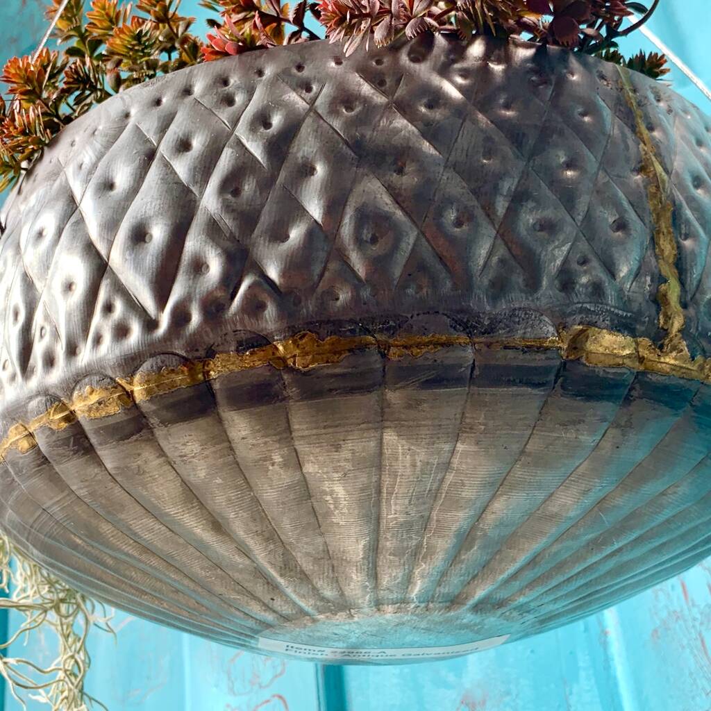 Zinc Hanging Diamond Planter