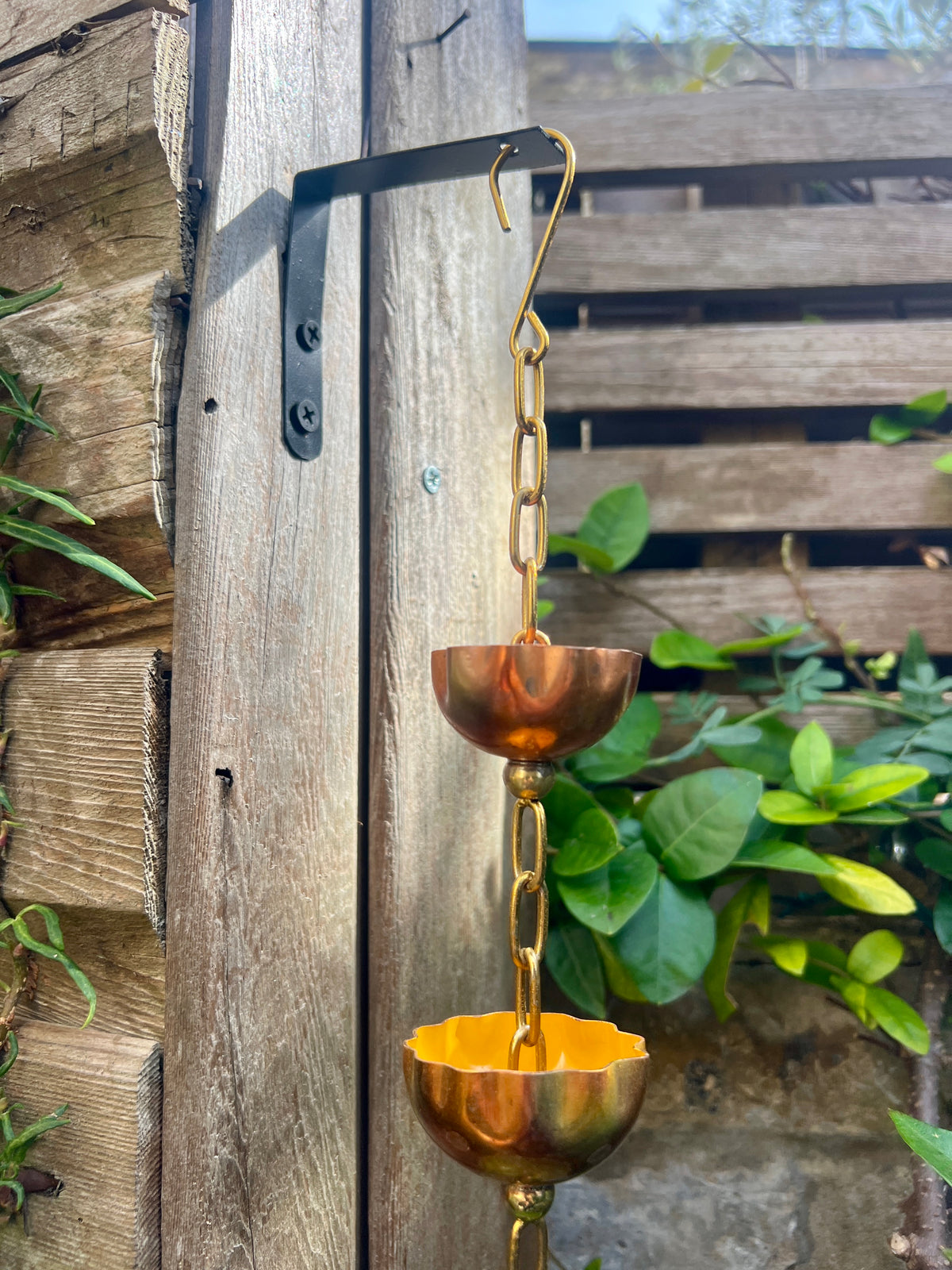 Copper Hanging Raincatchers Hot Colours