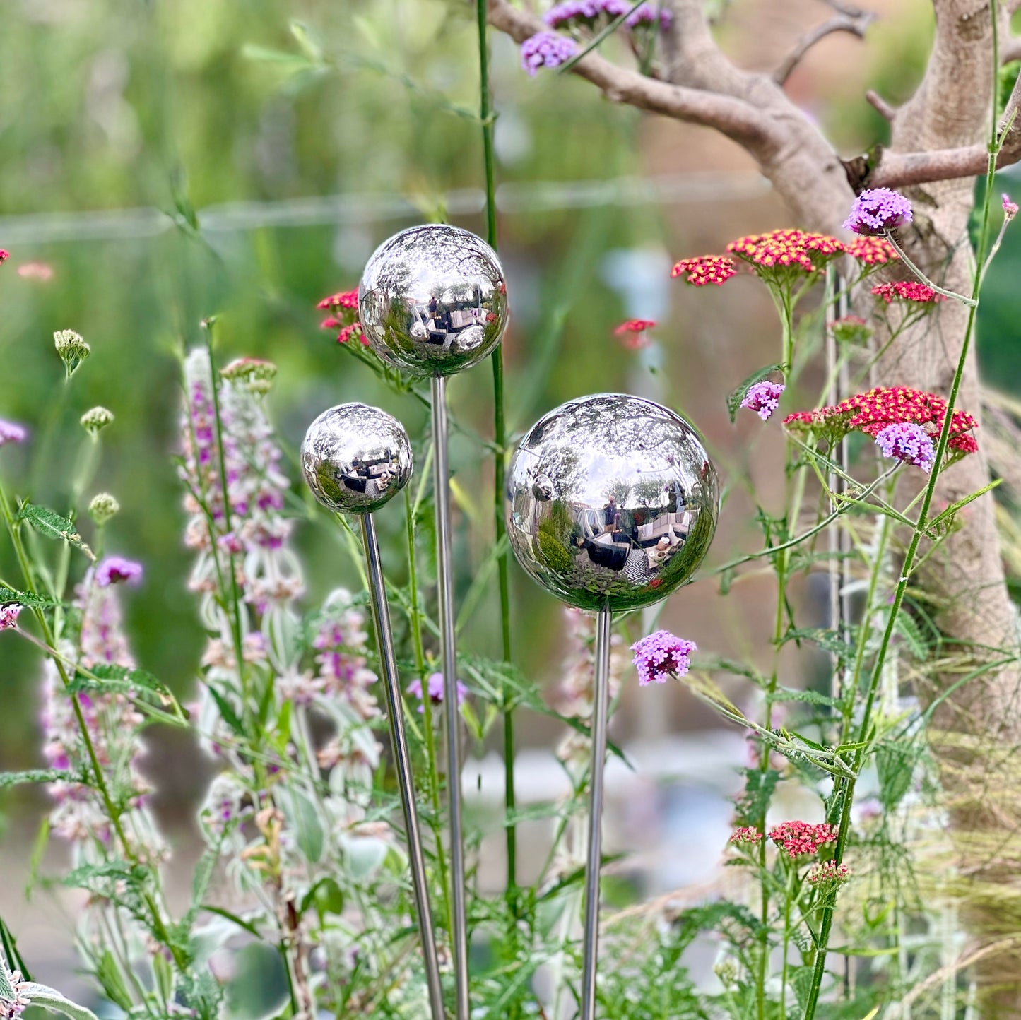 Set 3 Steel Ball Sculptures
