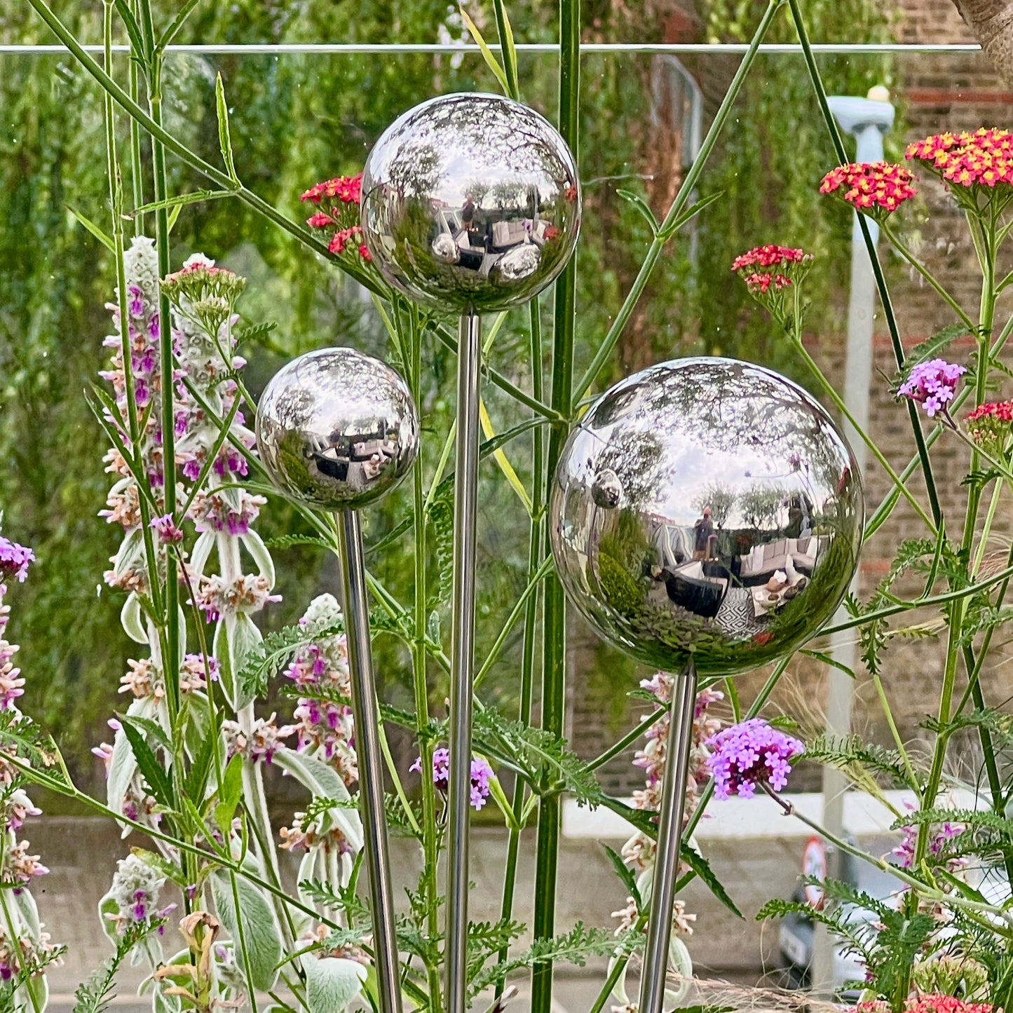 Set 3 Steel Ball Sculptures