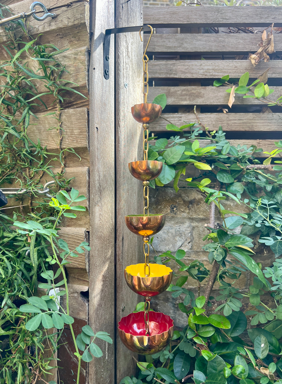 Copper Hanging Raincatchers Hot Colours