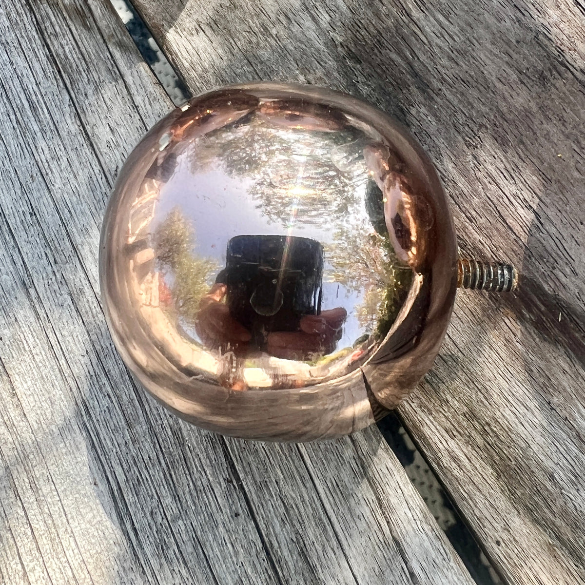 Set 3 Copper Ball Sculptures
