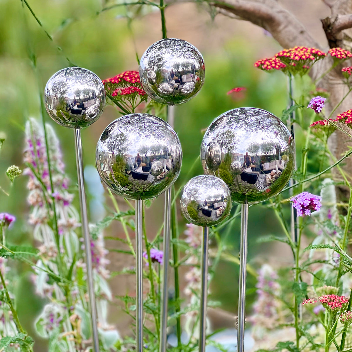 Set 3 Steel Ball Sculptures