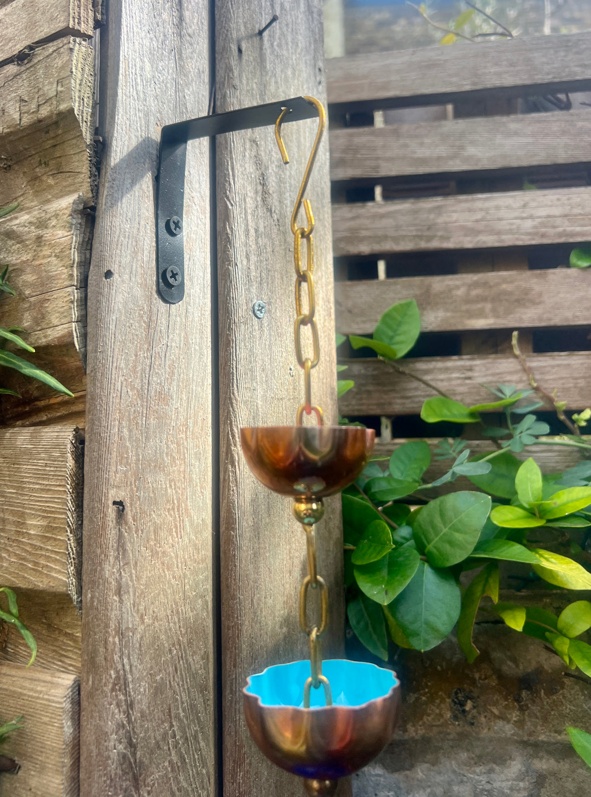 Copper Hanging Raincatchers Cool Colours