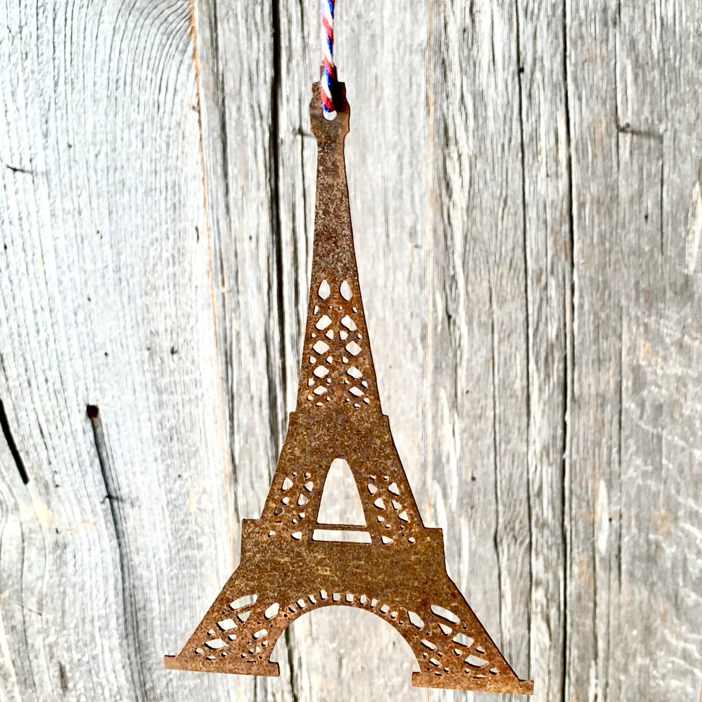 Rusted Eiffel Tower Decoration