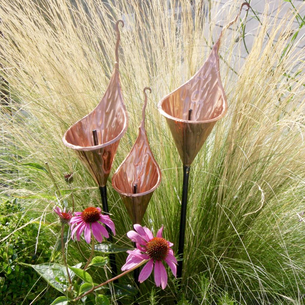 Fluted Copper Lily Sculpture PRE ORDER for delivery Mid May