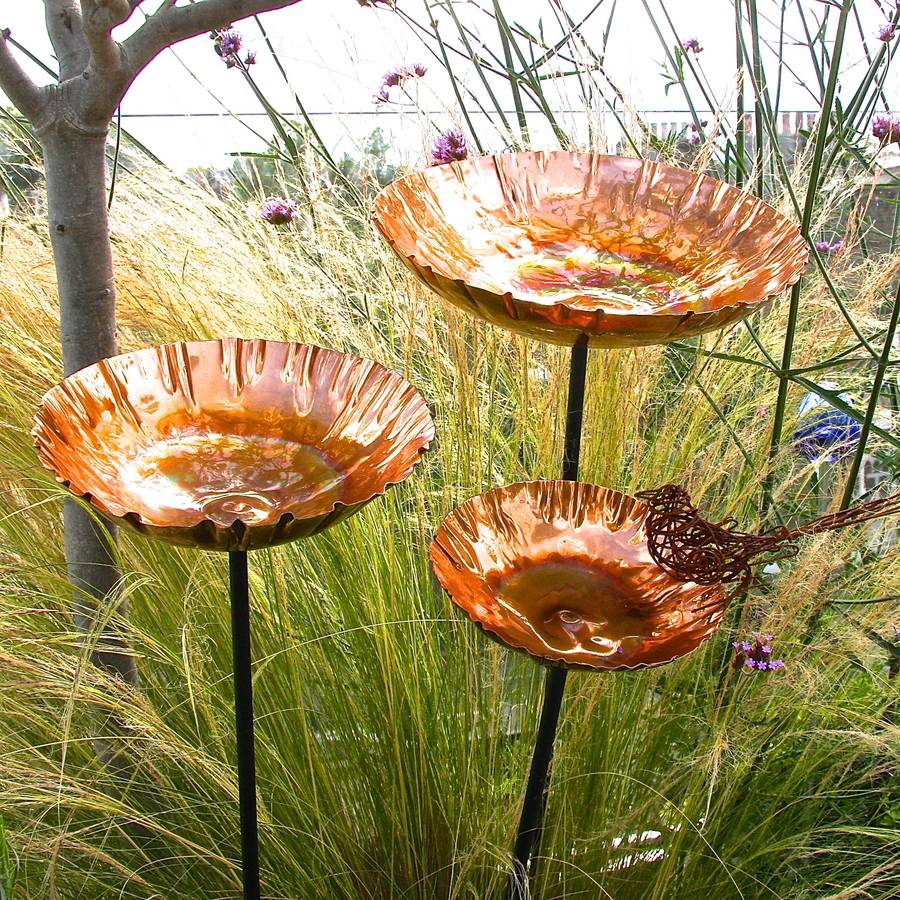 Copper Chalice Garden Stakes